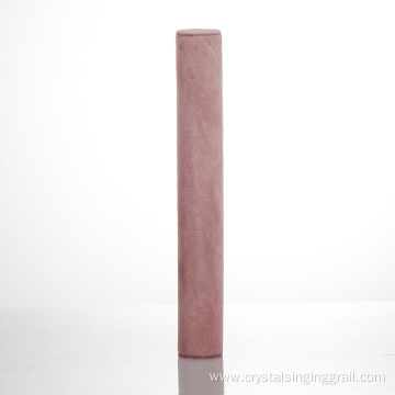 Crystal Singing Bowl Pink Suede Mallet